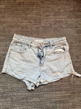PacSun Light Wash Distressed Denim Shorts